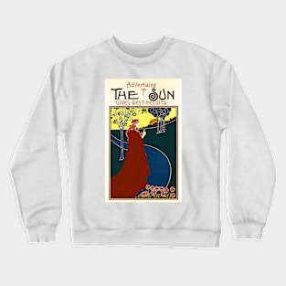 ADVERTISING in THE SUN Gives The Best Results by Louis Rhead Magazine Art Crewneck Sweatshirt